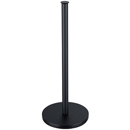 JQK Toilet Paper Storage Stand Matte Black, 304 Stainless Steel Thicken 0.8mm Tissue Reserve Holder 3 Rolls Dispenser for Bathroom, TPS180-PB - color: Black & Black Base
