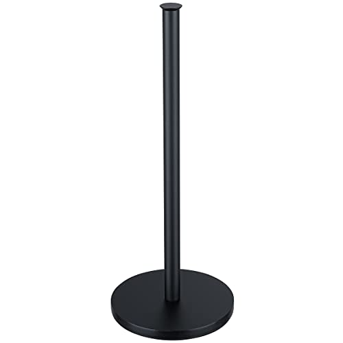 JQK Toilet Paper Storage Stand Matte Black, 304 Stainless Steel Thicken 0.8mm Tissue Reserve Holder 3 Rolls Dispenser for Bathroom, TPS180-PB - color: Black & Black Base
