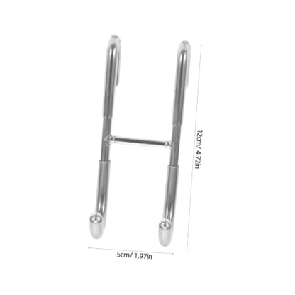 WOONEKY Stainless Steel Shower Hook Door Towel Hanger for Bathrobes Loofahs and Clothes Heavy Duty Glass Door Organizer No Installation Required - size: 12X5X4.8CM