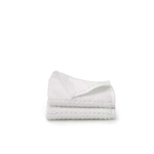 BOLL & BRANCH Turkish Waffle Washcloth Set, White | Set of 2 - 100% Organic Turkish Cotton - Lightweight Soft Absorbent Luxury Spa Washcloths, Waffle Weave Texture - Quick Dry - color: White, style: Turkish Waffle