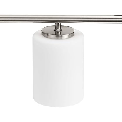 Progress Lighting Replay Collection 48 in. 6-Light Brushed Nickel Etched White Glass Modern Bath Vanity Light - color: Brushed Nickel, size: 6-Light