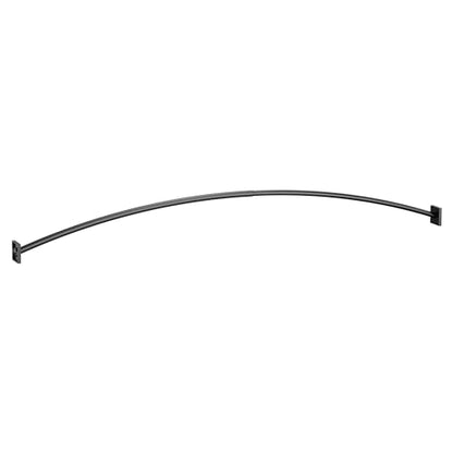Moen Triva Matte Black Adjustable 48 to 72-Inch Curved Shower Curtain Rod, CSR2169BL