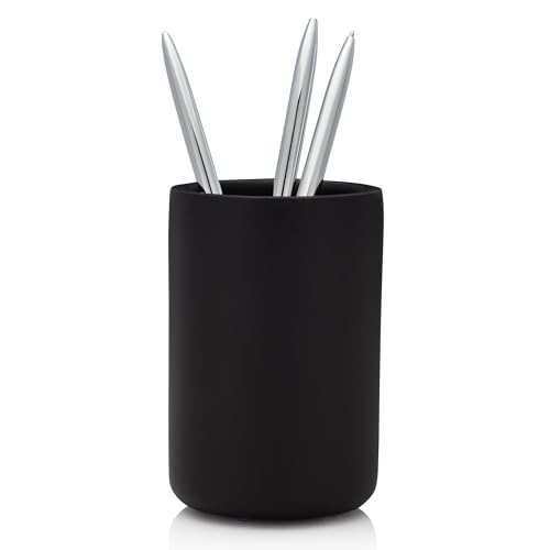 Matte Black Bathroom Tumbler Cup For Vanity Countertops, Also Great As Pencil Pen Holder and Makeup Brush Holder. - color: Matte Black