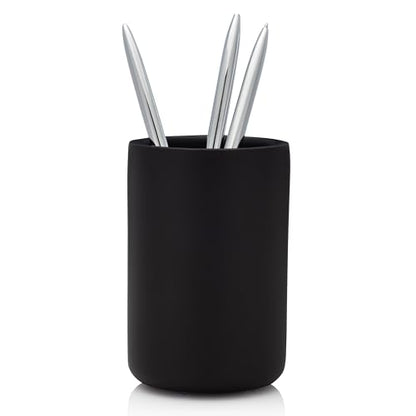 Matte Black Bathroom Tumbler Cup For Vanity Countertops, Also Great As Pencil Pen Holder and Makeup Brush Holder. - color: Matte Black