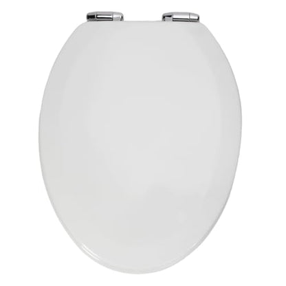 Design House Dalton Elongated Toilet Seat, White | Surface, Traditional, Wood, Hardware, 544288 - color: White