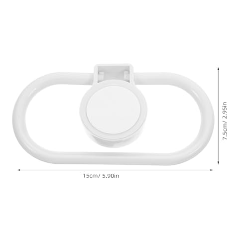 OSALADI 3PCS Self Adhesive Towel Ring Thickened Wall-Mount Hand Towel Holder Rack for Bathroom Kitchen No Drilling Easy Installation White
