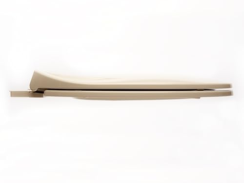 2Q1E6-30 Builder Grade Slow Close Plastic Toilet Seat with Vari Adjust Lok-Down R'N'C Hinge and Quik-Lok Mounting Hardware, Elongated, Fawn Beige - color: Fawn Beige, style: Elongated