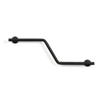 Bathroom Grab Bar, 38 inch Stainless Steel, Right Handed Zuma Bar, 1.25 inch Diameter, Handicap Grab Bar, Safety Rail, Matte Black - color: Matte Black, style: Right-Hand