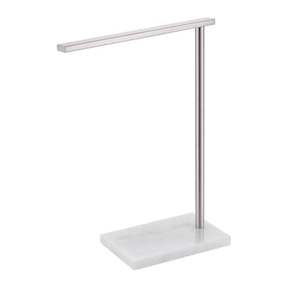 Standing Towel Rack Brushed Nickel 1-Tier Towel Bar for Bathroom Vanity Countertop with Heavy Marble Base Thicken Steady, Stainless Steel AN7002BR - color: Brushed Nickel, size: 1-Bar