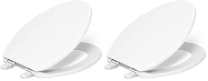 KOHLER K-4774-0 Brevia Elongated White Toilet Seat with Quick-Release Hinges And Quick-Attach Hardware For Easy Clean,White,(Pack of 2) - color: White, size: Elongated (Pack of 2)