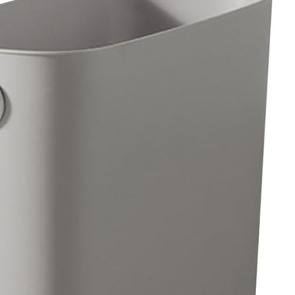 Agatige Small Trash Can, Pp Slim Open Top Narrow Garbage Container Bin Wastebasket Garbage Can with Fixing Holes for Bathroom Office Bedroom Kitchen (Grey) - color: grey