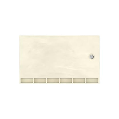 Redi Trench 36 In x 60 In Single Curb Tileable Shower Pan with Left Drain and Linear Brushed Nickel Grate - color: Left Drain, Single Curb, Brushed Nickel