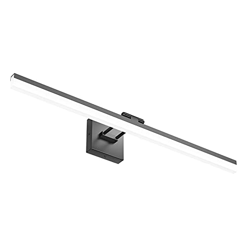 Ralbay 32" Matte Black Bathroom Vanity Light - 18W Adjustable Modern LED Lighting Fixture for Bathroom (6000K Cool White Light) - color: Black, size: 32 inch