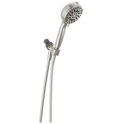 Delta Faucet ProClean Brushed Nickel Shower Head with Handheld, Showerhead with High Pressure Spray, Handheld Shower Head, 6 Spray Settings, SpotShield Brushed Nickel 75740SN - color: SpotShield Brushed Nickel