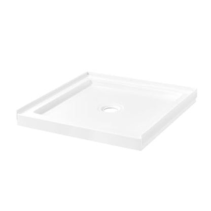 OVE Decors 36x36" Shower Base Center Drain, White - size: 36 x 36, style: Center Drain