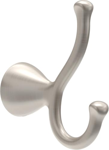 Delta ARV35-DN Arvo Double Towel Hook Bath Hardware Accessory in Brushed Nickel (Pack of 10) - size: (Pack of 10)