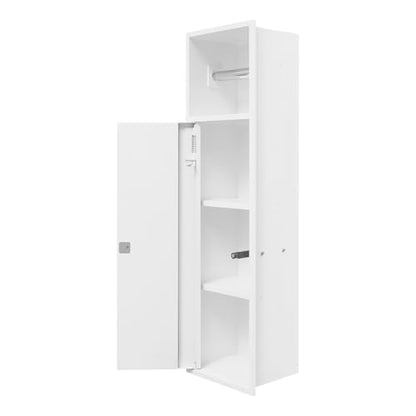 Recessed Toilet Paper Holder, 4 Tiers in Wall Toilet Paper Holder, 304 Stainless Steel Recessed Bathroom Cabinet Tissue Paper Storage Cabinet with Dispenser (White) - color: White