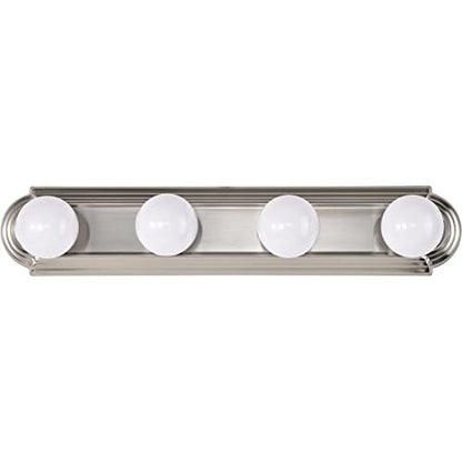 Nuvo Lighting 60/301 Transitional Four Light Vanity in Pwt, Nckl, B/S, Slvr. finish - color: Pwt, Nckl, B/S, Slvr., size: 4Lt Vanity Strip