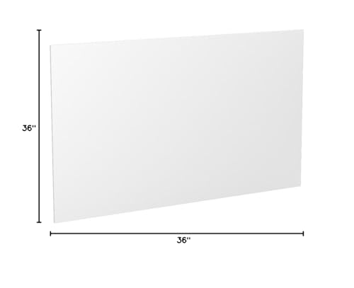Fab Glass and Mirror 48x60 Inch Rectangle Frameless Bathroom Vanity Mirror with Beveled Edge - Shatterproof Wall Mounted Decorative Glass with Safety Backing for Living Room Bedroom Hallway Entryway - size: 36"L x 36"W, style: Rectangle