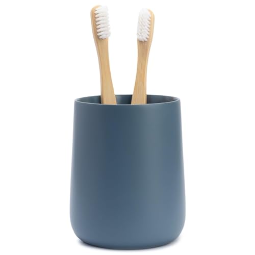 Yew Design Matte Blue Bathroom Toothbrush Holder Cup - Round - color: Round Matte Blue