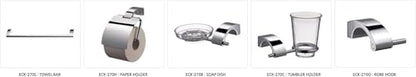 ECKOREA® Polished Chrome Tumbler Holder ECK-270C, Tumbler Included, Durable Zinc Alloy, Wall-Mounted, Screw-in - size: ECK-270C
