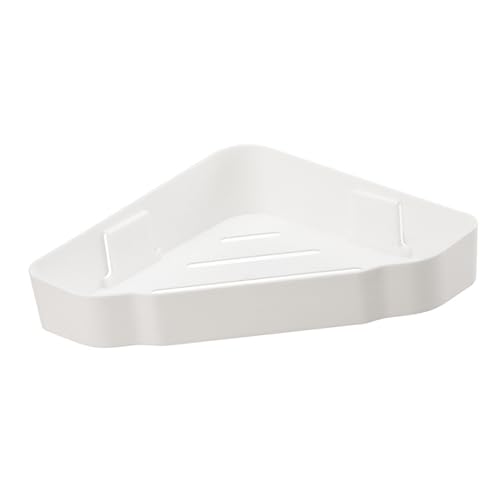 Corner Storage Shelf for Bathroom | Large Capacity Shower Organizer with Strong Wall Mount | No Drill Plastic Shelf for Toilet/Home | Water Block Tarnish Proof