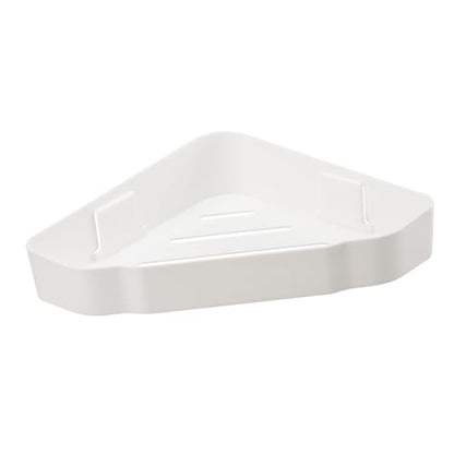 Corner Storage Shelf for Bathroom | Large Capacity Shower Organizer with Strong Wall Mount | No Drill Plastic Shelf for Toilet/Home | Water Block Tarnish Proof