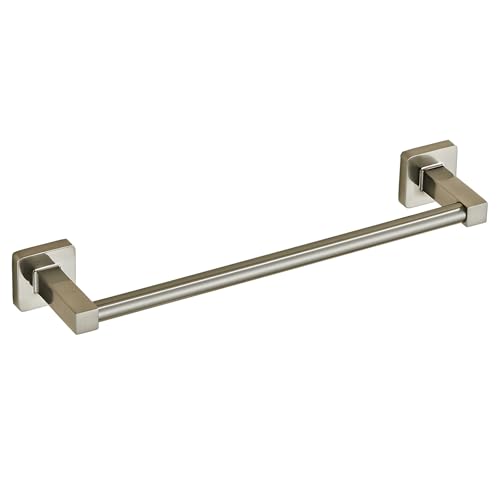 Bathroom Wall Mounted Towel Rack,12 Inch Brushed Nickel Towel Bar with Stainless Rack and Hand Towel Holder, Shower and Bath Towel Racks for Bathroom Wall(Total Length 14-Inch) - color: Brushed Nickel, size: 12In