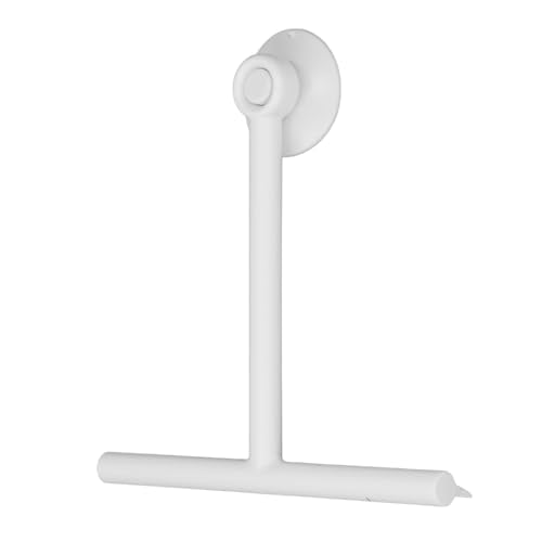 Shower Squeegee White Shower Squeegee with Suction Cup SqueegeeShower with Suction Cup Premium Soft Silicone Multi Purpose Reusable Window for Glass Bathro (White) - color: White