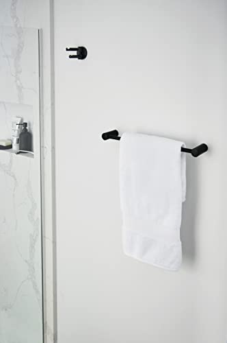 Moen Align Matte Black Modern Double Swivel Robe Hook, YB0402BL - color: Matte Black