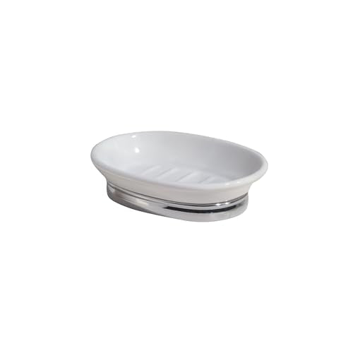 iDesign Soap Dish for Bar Soap, White | For Bathroom, For Shower, For Kitchen Sink