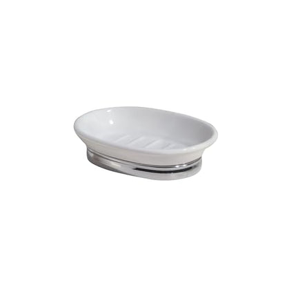 iDesign Soap Dish for Bar Soap, White | For Bathroom, For Shower, For Kitchen Sink