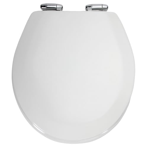 Design House Dalton Round Toilet Seat, White | Surface, Traditional, Wood, Hardware, 544296 - color: White