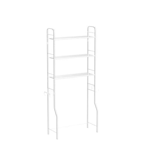 susunnus Over The Toilet Storage 3 Tier,Stainless Steel,for Toilet,Bathroom | Freestanding Space Saver,Rust Proof,with Anti-slip Feet,Paper Rolling and Towel hooks,Bathroom Shelf Over Toilet,Laundry Rack - size: X-size