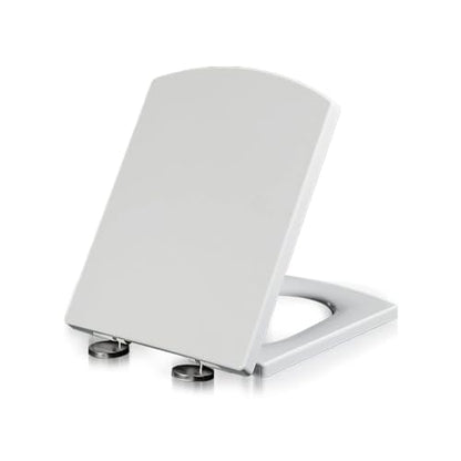 Toilet Seat Square Quick-Release Feature For Easy-Clean Adjustable Hinges 34 5X43Cm - size: 37*47cm