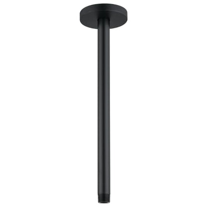RANDOM Shower Arm with Flange,12 Inches Ceiling Mount Shower Head Extension Arm Straight Arm Ceiling-Mounted For Fixed Shower Head,Matte Black.RD91038-12MB - color: 12″ Matte Black(Round Flange)
