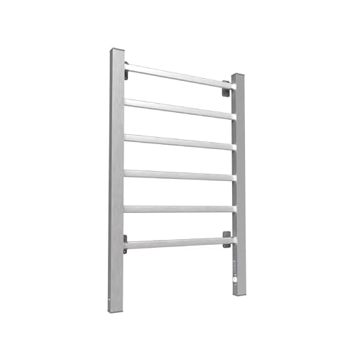 Electric Heated Towel Rack for Bathroom, 2-in-1 Freestanding & Wall Mounted 6 Bar Towel Warmer, IPX4 Waterproof Plug-in Rustproof Aluminum Towel Heater for Home Hotel