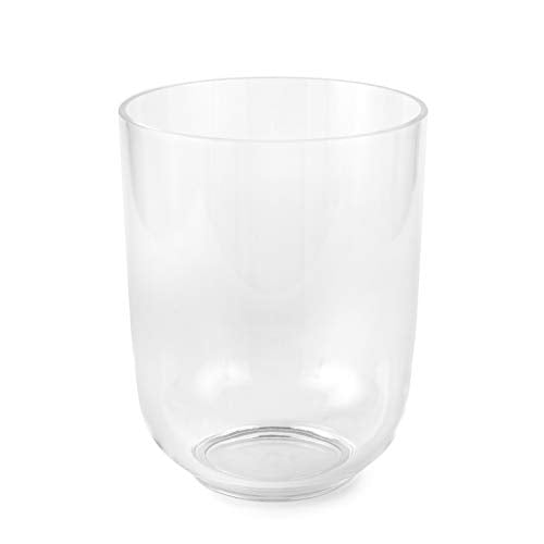 Huang Acrylic Clear Round Wastebasket Trash Can | Garbage Container Bin for Bathrooms, Kitchens, Home Offices | Shatter-Proof, Stylish, Durable and Compact Design - size: Round