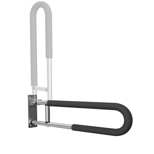 Handicap Grab Bars Rails 23.6 Inch Toilet Handrails Bathroom Safety Bar Toilet Support Rail Handicapped Handrail Accessories for Seniors Elderly (23.6inch) - size: 1 Count (Pack of 1)