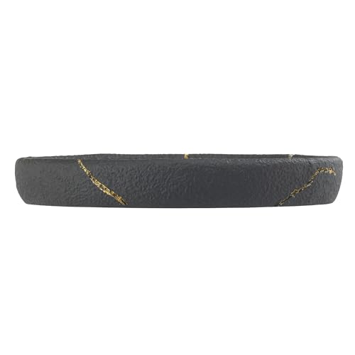 Nicole Miller - Soap Dish, Resin Countertop Accessories, Dorm Room Essentials (Sydney Collection, Black/Gold) - size: Soap Dish