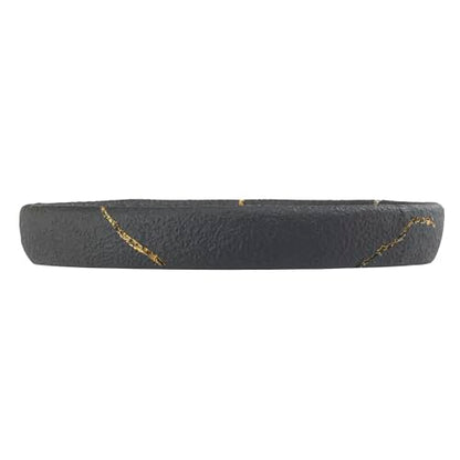 Nicole Miller - Soap Dish, Resin Countertop Accessories, Dorm Room Essentials (Sydney Collection, Black/Gold) - size: Soap Dish