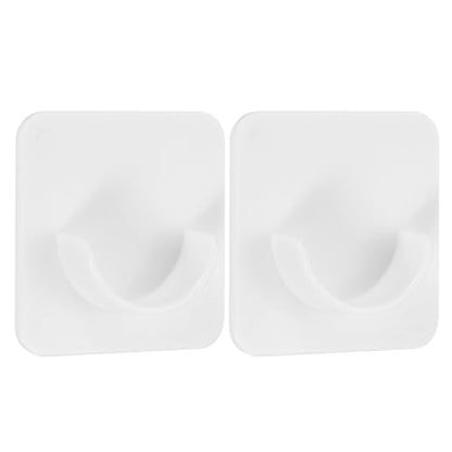 uxcell 2 Pack Shower Rod Holder, 0.87 Inch Adhesive Shower Curtain Rod Holder No Drilling Shower Rod Holders with Glue for Bathroom Bedroom, White(Rod Not Included) - size: 0.87 Inch