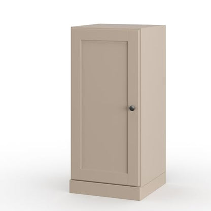 100% Solid Wood 16.5" Small Bathroom Cabinet, Shaker Wood Door - color: Beige, style: Shaker Door