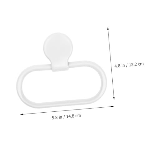 2pcs Adhesive Towel Holder Wall Mount Hand Towel Ring for Bathroom Kitchen No Drilling Needed Minimalist Design Easy Installation Versatile Washcloth Hanger