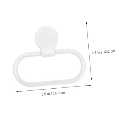 2pcs Adhesive Towel Holder Wall Mount Hand Towel Ring for Bathroom Kitchen No Drilling Needed Minimalist Design Easy Installation Versatile Washcloth Hanger