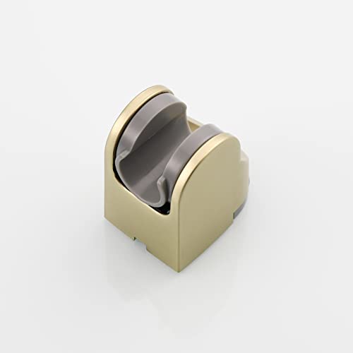 Brushed Gold Handheld Shower Head Holder ABS Wall Mount Shower Wand Hose Sprayer Holder Bracket, ST01J2 - style: Brushed Gold