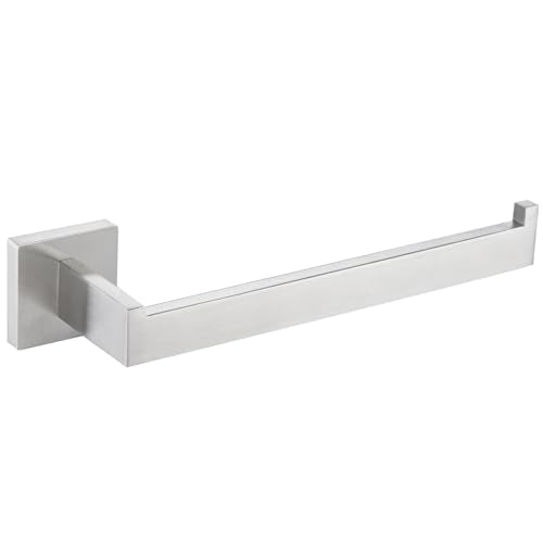 Angle Simple Brushed Nickel Hand Towel Holder, 10.24-in Bathroom Towel Bar | Sturdy SUS304 Stainless Steel, Square Hanger with Open Arm, Space Saving Home Decor, Screws Mounted - color: Brushed Nickel