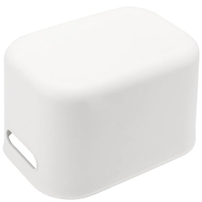 JOIKIT 6 Pack White Storage Bins with Handles, 10 x 7 x 6.3 Inch White Bathroom Kitchen Organizer Bin, Plastic Vanity Storage Bins Container Under Bed Sink for Hand Soap, Towels, Bath Balls - size: 6PCS with Handles