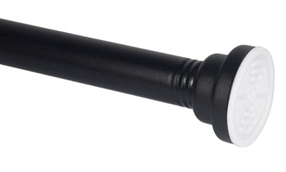 Black Shower Curtain Rod 30 to 76 Inches,Adjustable Spring Tension Rods,Shower Telescoping Rod,No Drilling - color: Black, size: 30 to 76