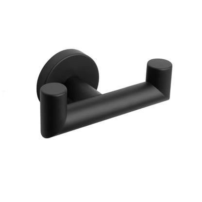 NearMoon Bathroom Double Towel Hook- SUS304 Stainless Steel Robe Towel Holder, Heavy Duty Double Coat Hook for Bathroom Livingroom Kitchen Wall Mounted (Matte Black-U, 4 Pack) - style: Matte Black-U
